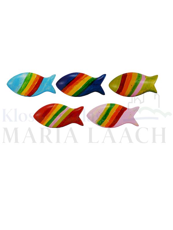 Foto: VE 5 Handschmeichler Fisch mit Regenbogen, gemischt, 4 x 2 cm