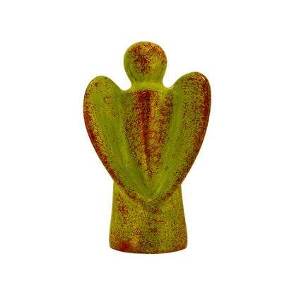 Herzengel aus Speckstein in verschiedenen Farben - Grün