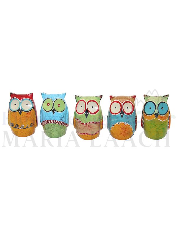 Foto: VE 5 Eulen, gemischt, 4,5 x 3,5 cm