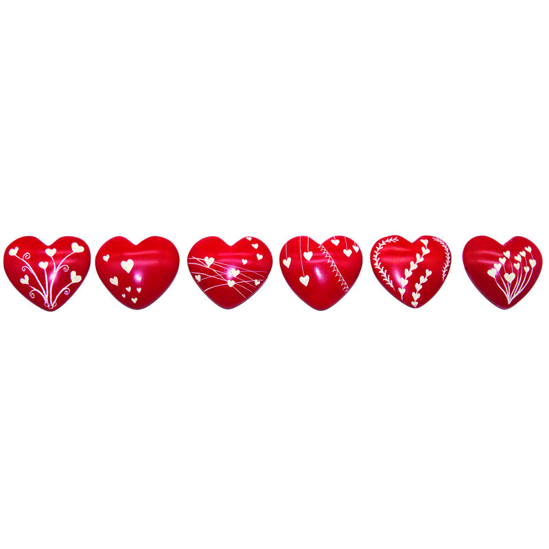 Foto: Speckstein-Herzen Liebe, 2 x 6 Farben gemischt, Ø 4 cm