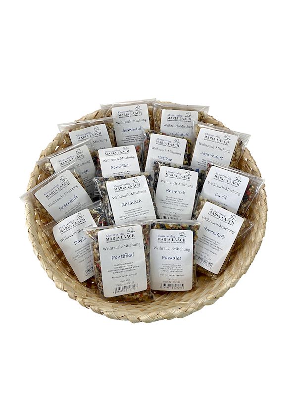 Foto: Verkaufsdisplay Weihrauch in Tütchen, 40 Tütchen, 5 x 8 versch. Sorten