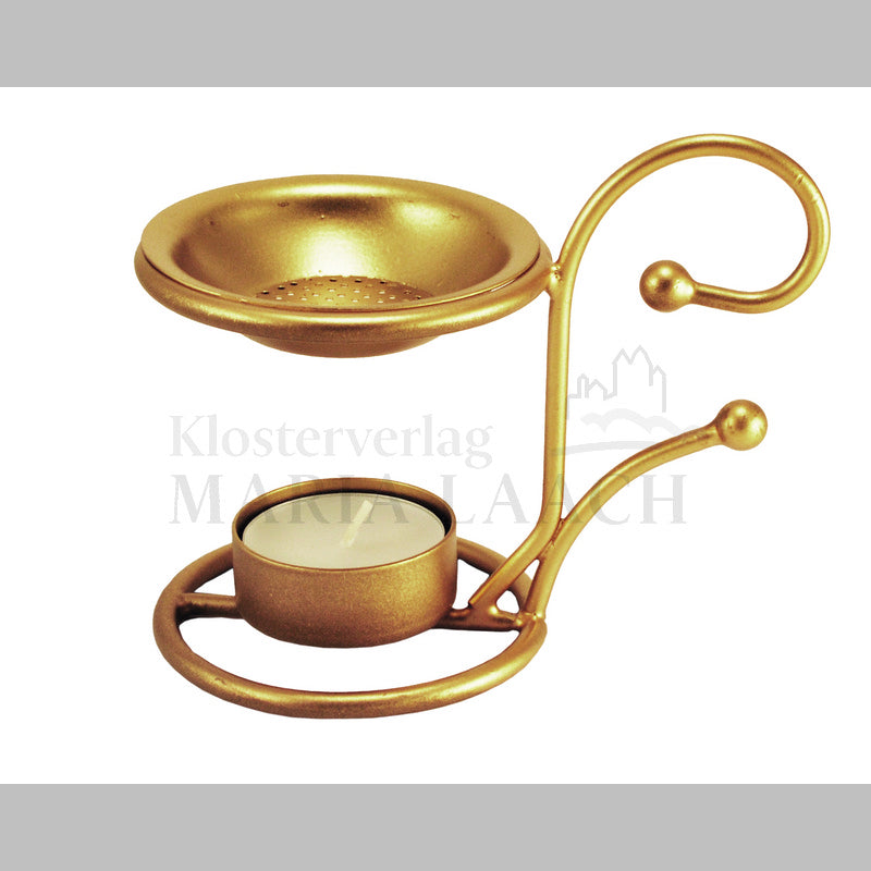 Goldfarbenes Weihrauchstövchen