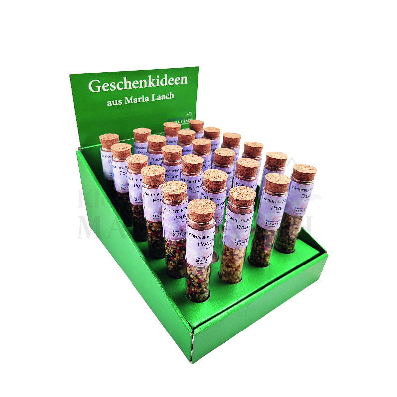 Foto: Nachfüllpack für Display mit 4 x 6 Röhrchen Weihrauchmischung je 20 gr.
