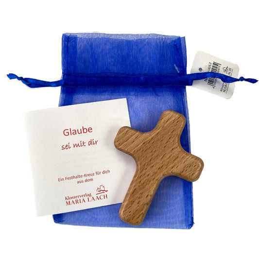 Handkreuz in Organzabeutel 'Glaube'