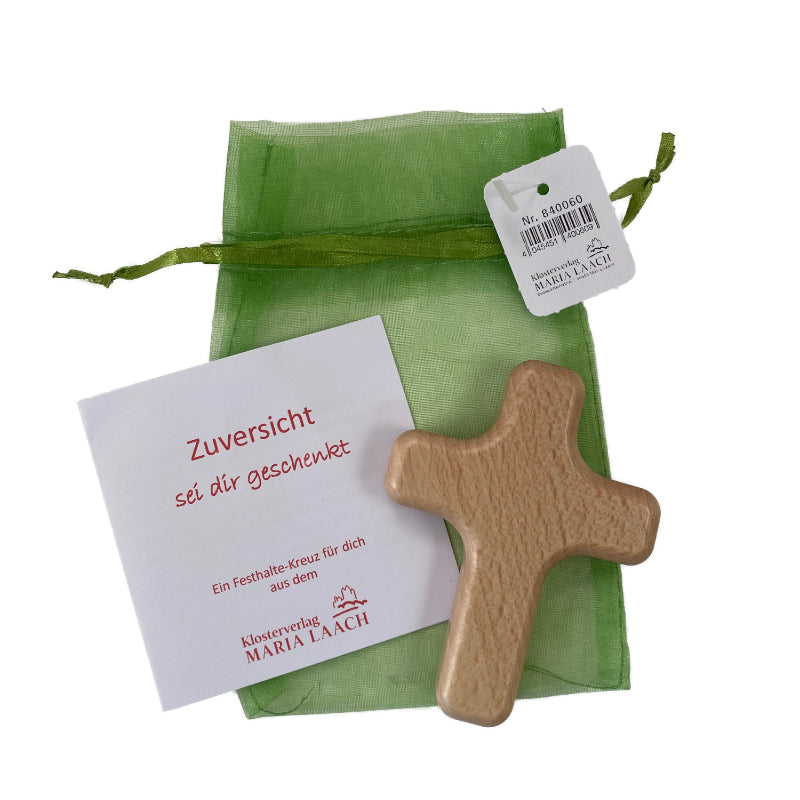 Handkreuz in Organzabeutel 'Zuversicht'