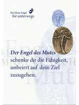 Foto: Mini-Plakette Engel des Mutes, auf Kärtchen, 11,5 x 8 cm
