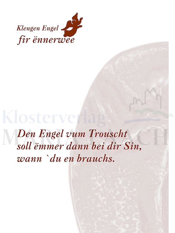 Foto: Mini-Plakette Engel des Trostes, auf Kärtchen, 11,5 x 8 cm