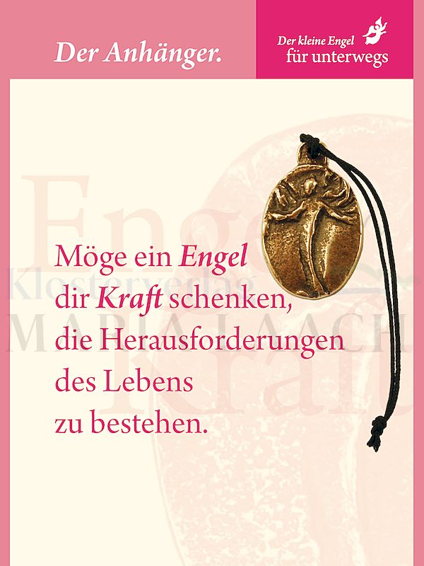 Foto: Mini-Plakette Engel der Kraft, mit Befestigungsschnur, 11,5 x 8 cm