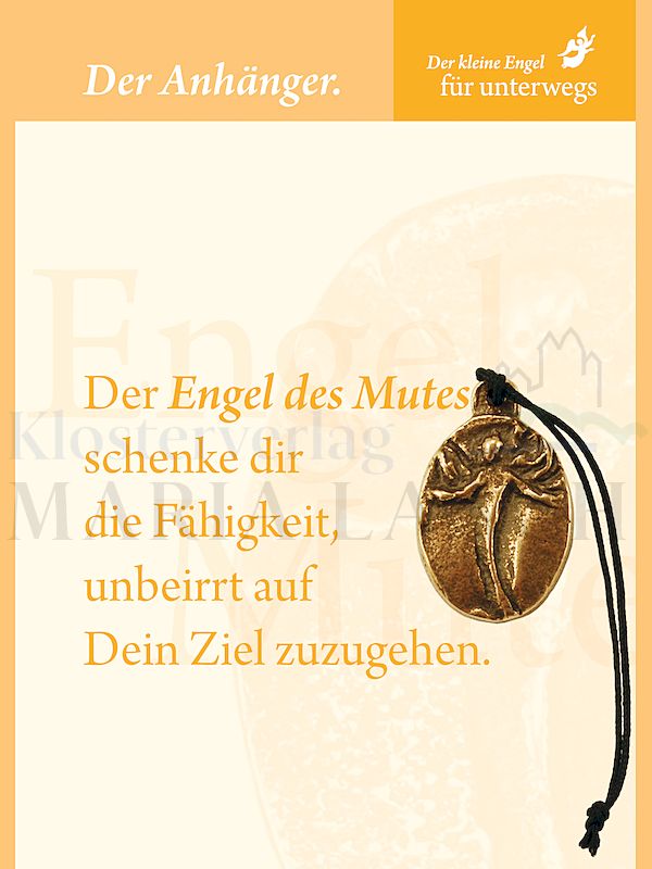 Foto: Mini-Plakette Engel des Mutes, mit Befestigungsschnur, 11,5 x 8 cm