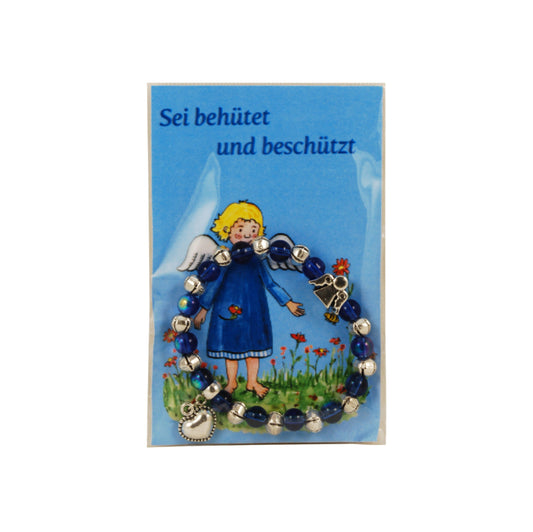 Armband mit Engel in blau