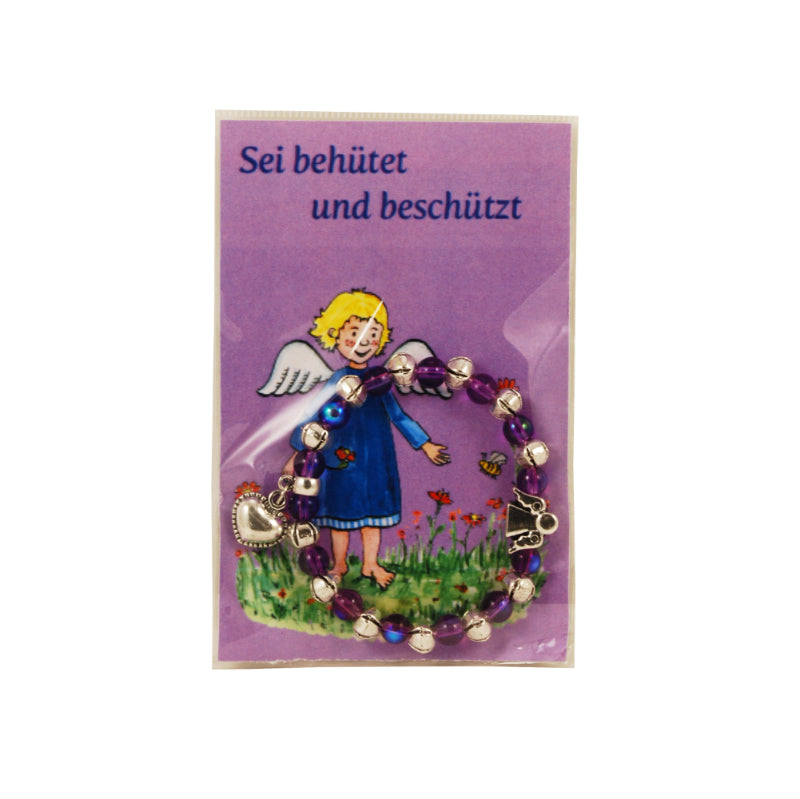 Armband mit Engel in lila