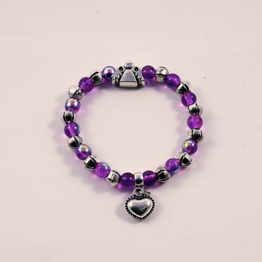 Armband mit Engel in lila