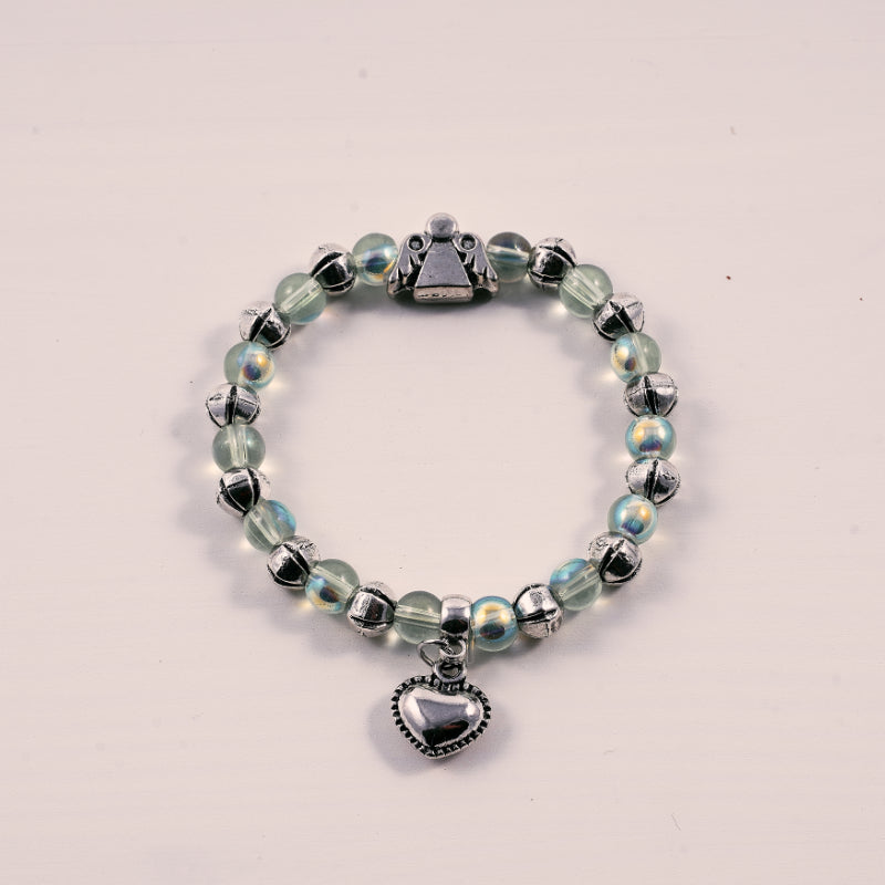 Armband mit Engel in grün
