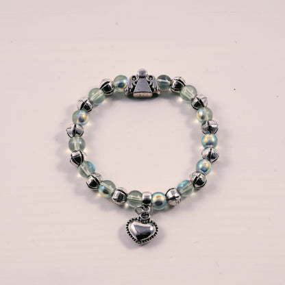 Armband mit Engel in grün