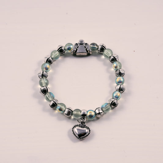Armband mit Engel in grün