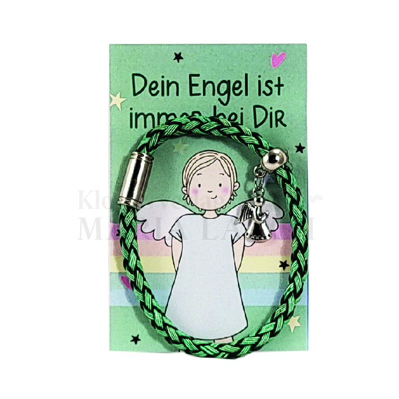 Dein Engel ist immer bei dir, Armband grün,