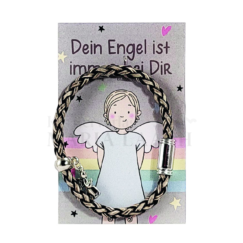 Dein Engel ist immer bei dir, Armband, grau