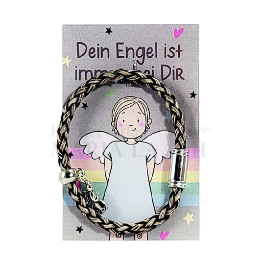 Dein Engel ist immer bei dir, Armband, grau