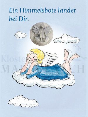 Ein Himmelsbote landet bei Dir, Miniplakette "Engel" auf Kärtchen, 11,2 x 8 cm