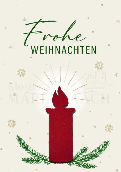 Nachfüllpack zum Display 842039 6 x 6 Karten Weihnachtskarten mit Filz Anhängern