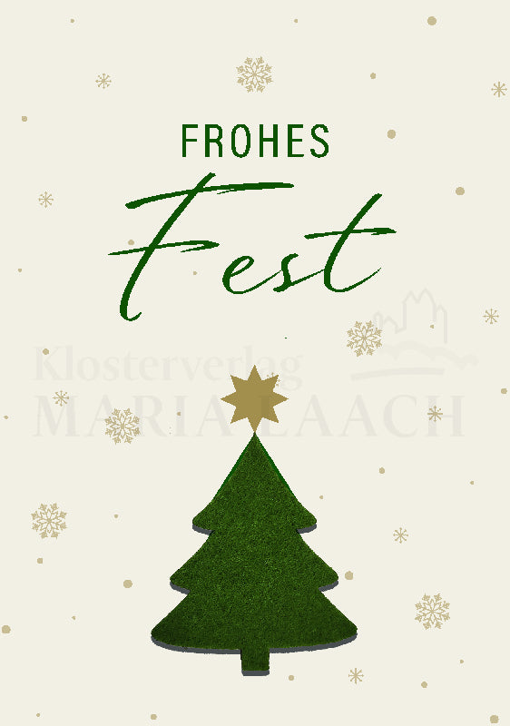 Frohes Fest mit Tannenbaum aus Filz
