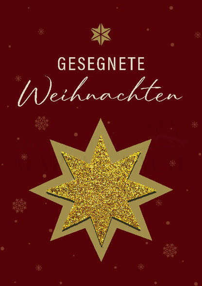 Nachfüllpack zum Display 842039 6 x 6 Karten Weihnachtskarten mit Filz Anhängern