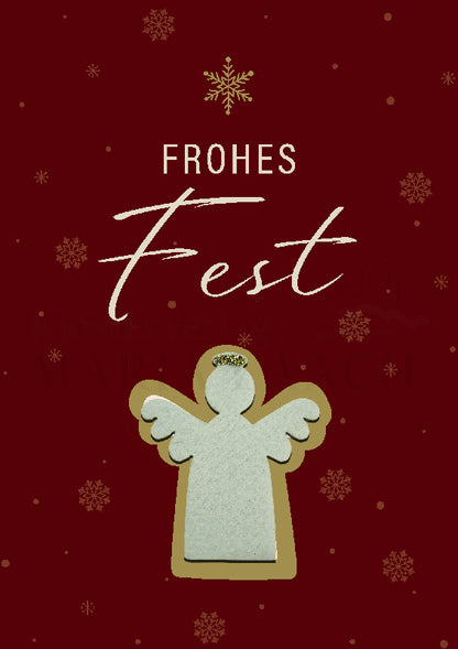 Nachfüllpack zum Display 842039 6 x 6 Karten Weihnachtskarten mit Filz Anhängern