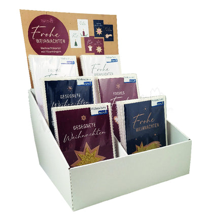 Nachfüllpack zum Display 842039 6 x 6 Karten Weihnachtskarten mit Filz Anhängern