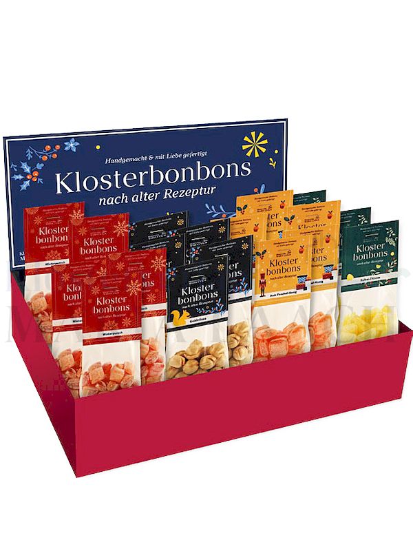 Foto: Verkaufsdisplay mit 20 Bonbontütchen