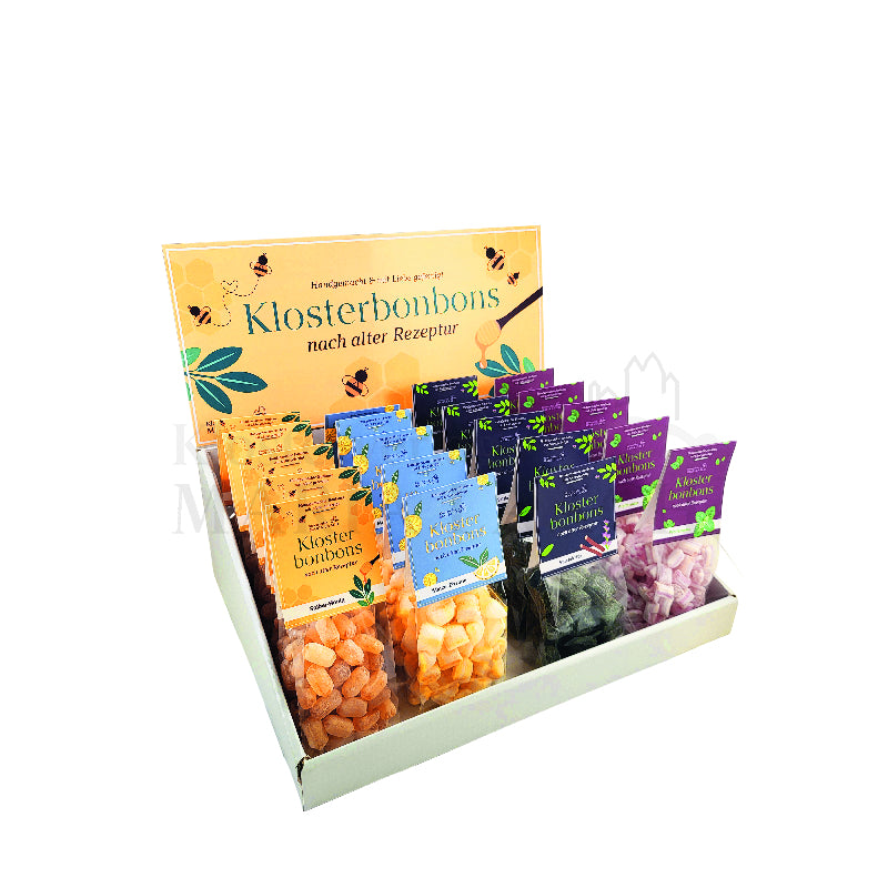 Foto: Nachfüllpack für Display mit 4 x 5 Tüten Bonbons je 100 gr.