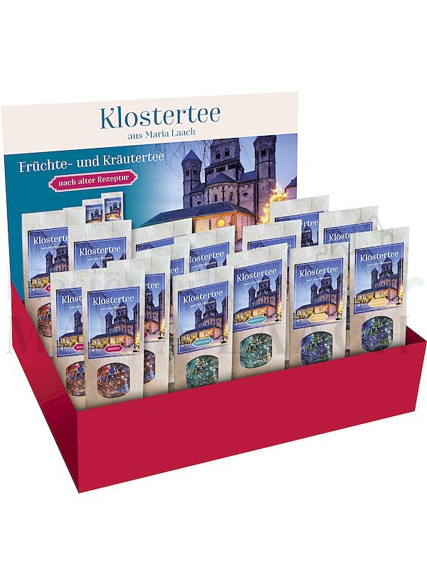 Foto: Verkaufsdisplay Klostertee, 15 Tüten