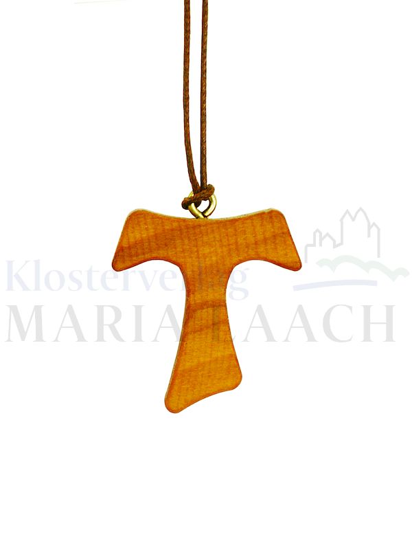 Foto: VE 5 Taukreuz, Olivenholz, ca. 4,2 x 3,6 cm, mit Schnur