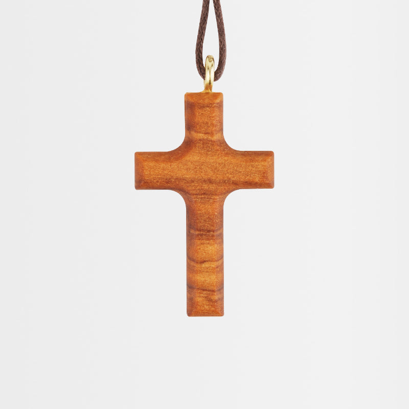 Halsanhänger Kreuz aus Olivenholz