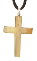 Foto: Halskreuz Achat, 3,5 x 2 cm, mit Schnur