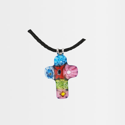 Halsanhänger "Kreuz" aus Muranoglas