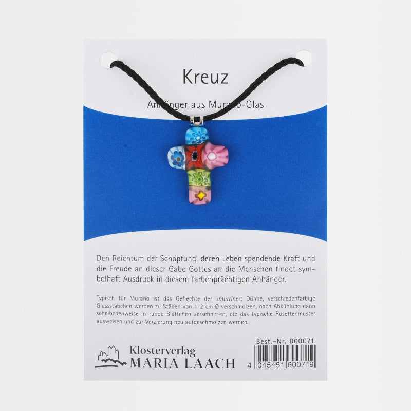 Halsanhänger "Kreuz" aus Muranoglas