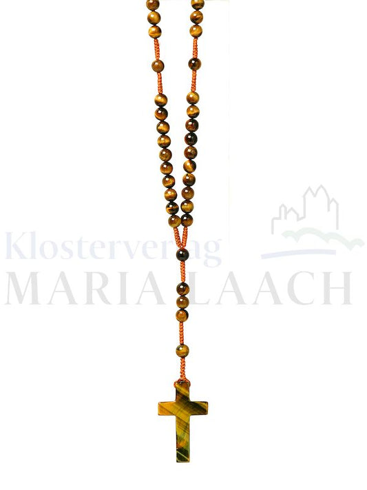 Foto: Taschenrosenkranz Tigerauge, geknüpft, 28,5 cm
