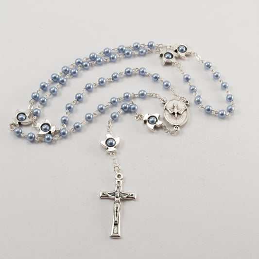 Rosenkranz mit blauen Glasperlen