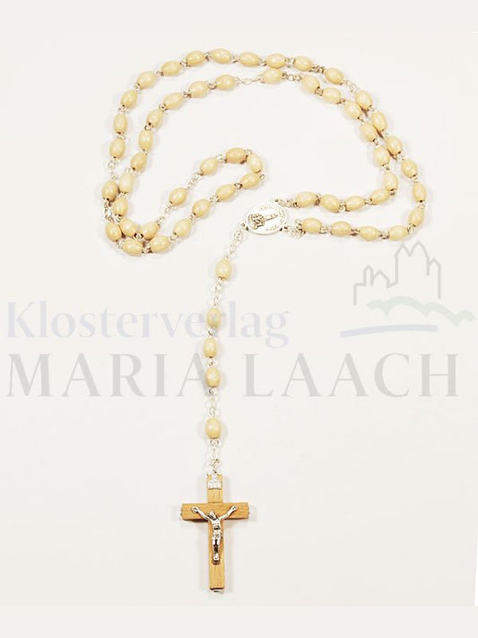 Foto: Rosenkranz hellbraun, Holz, 53 cm