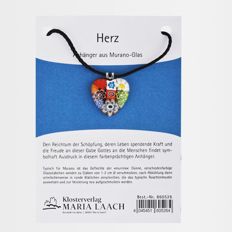 Halsanhänger "Herz" aus Muranoglas