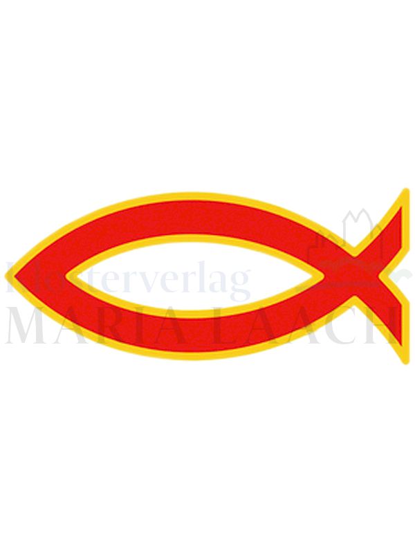Foto: VE 5 Anstecker Fischsymbol rot, 1 x 2,5 cm