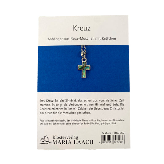 Halsanhänger Kreuz aus Pauamuschel