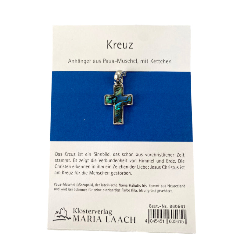 Halsanhänger Kreuz aus Pauamuschel