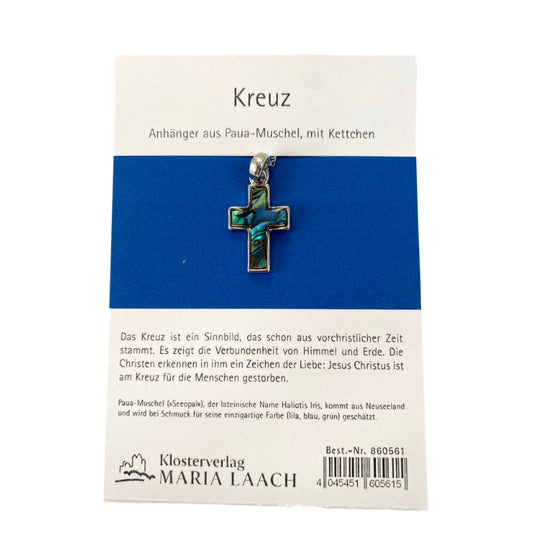 Halsanhänger Kreuz aus Pauamuschel