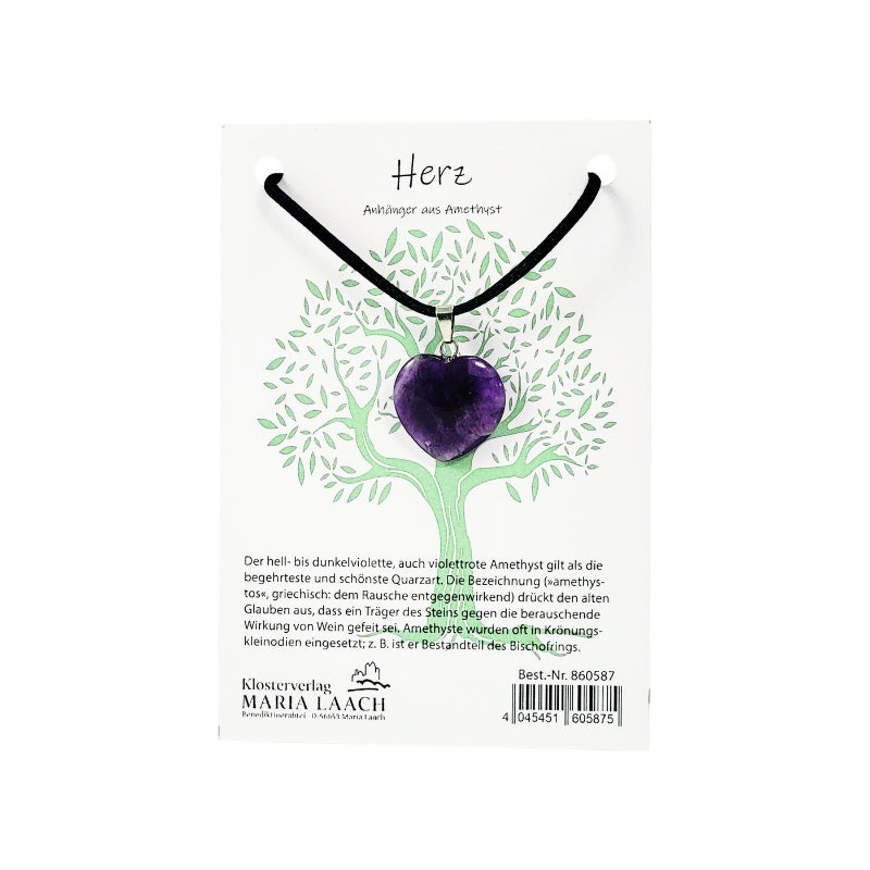 Halsanhänger Herz aus Amethyst