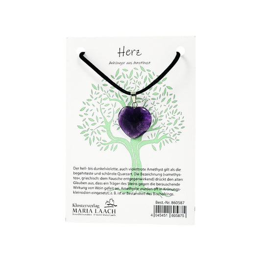 Halsanhänger Herz aus Amethyst
