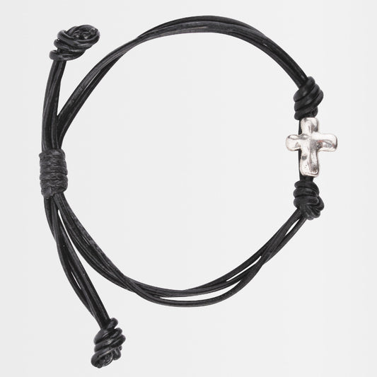Lederarmband mit Kreuz
