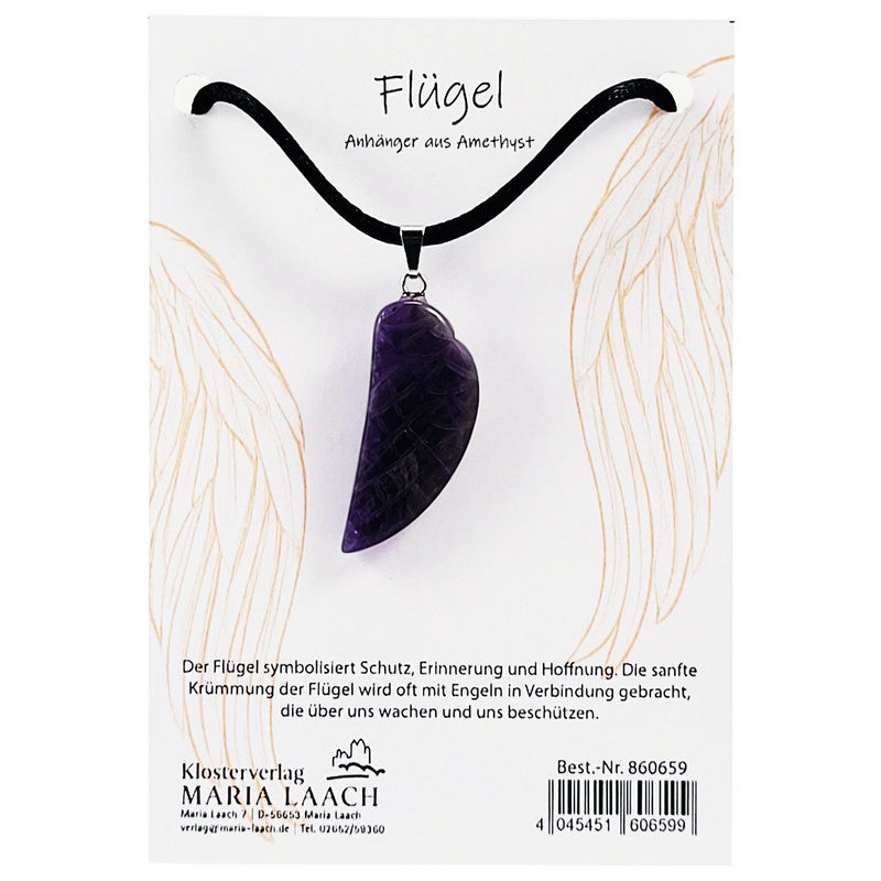 Halsanhänger Flügel aus Amethyst