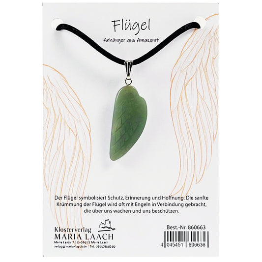 Halsanhänger Flügel aus Amazonit