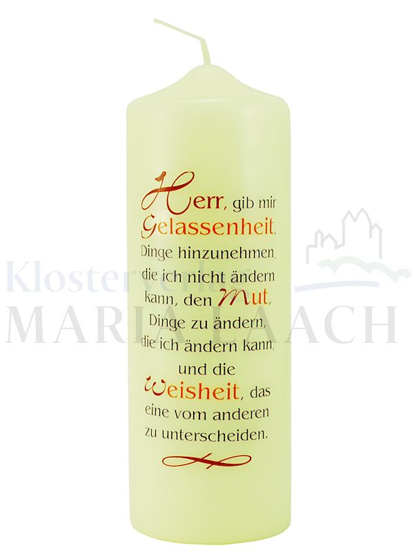 Foto: Kerze Herr, gib mir die Gelassenheit 200/70 mm